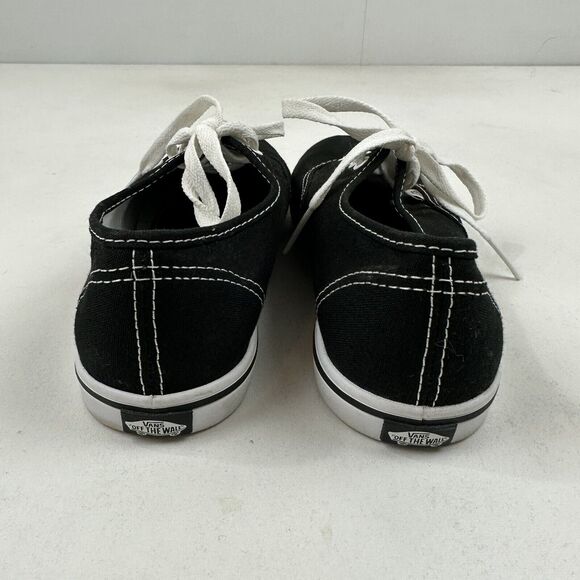 VANS Off The Wall Black Low Canvas Skate Shoes Sneakers Mens 5.5 Women’s 6 TB4R - Picture 2 of 6